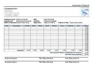 Expense Report Template on Free Expense Report Form   Microsoft Word Templates