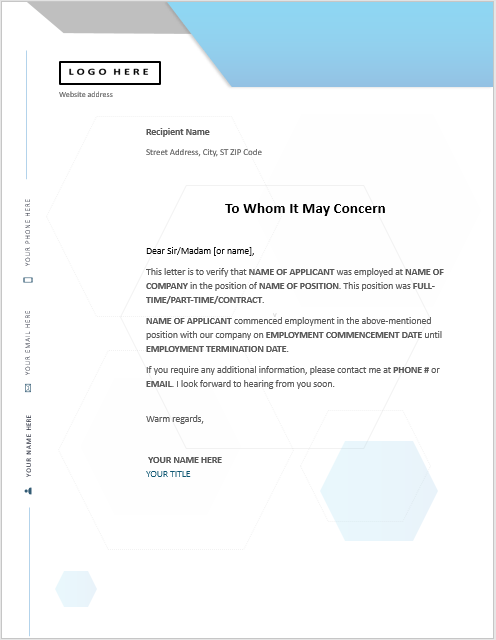 Work Experience Certificate Template 03