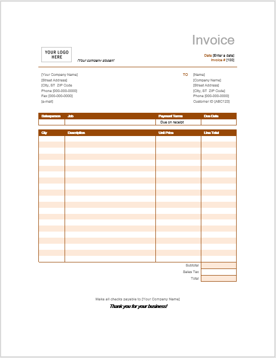 11 Free Invoice Templates Word Templates For Free Download