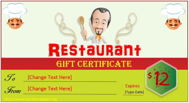 Restaurant Gift Certificate Template 2018 - 15