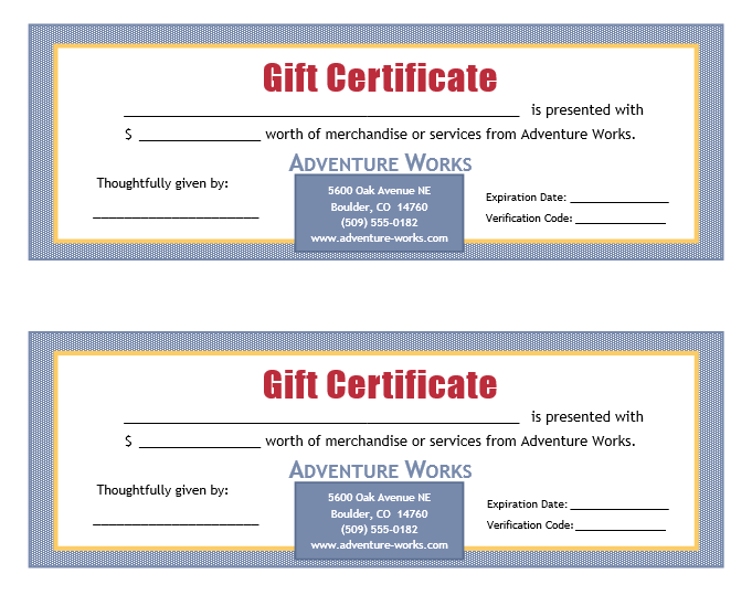 Adventure-Works-Gift-Certificate