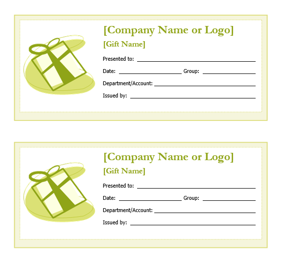 Employee Gift Certificate Design