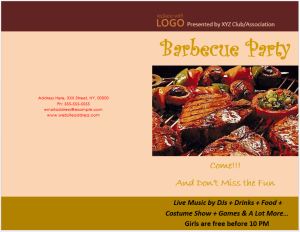 BBQ Party Brochure Template 1