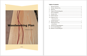 Woodworking Plan Template 1