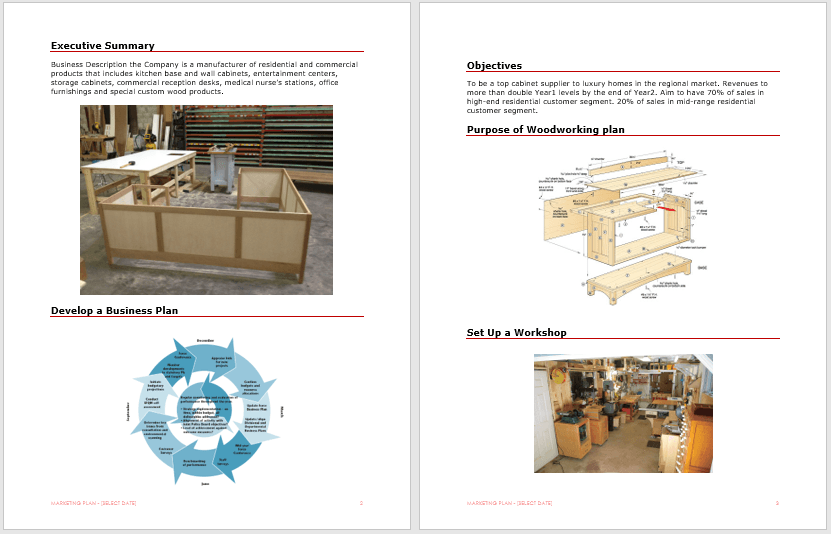 free woodworking business plan template