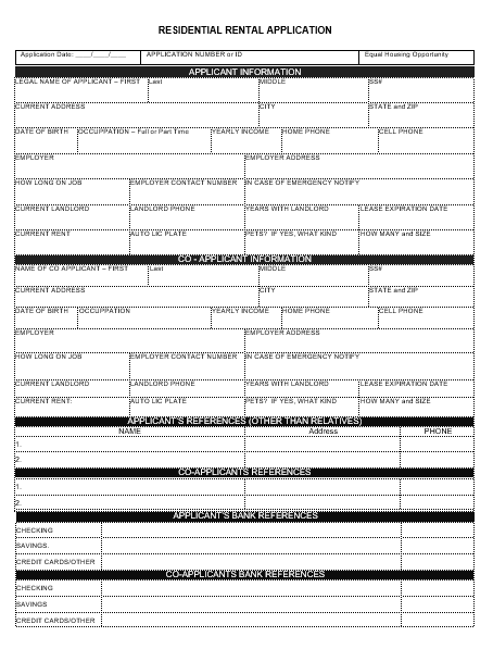 Rental Agreement Templates - Word Templates for Free Download
