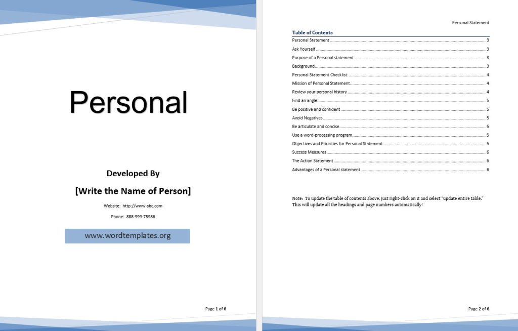 Personal Statement Template Word Personal-Statement-Template-New | Word Templates for Free Download