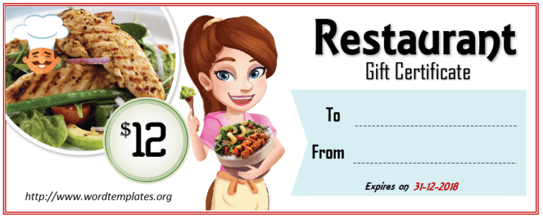 Gift Certificate Templates | Word Templates for Free Download