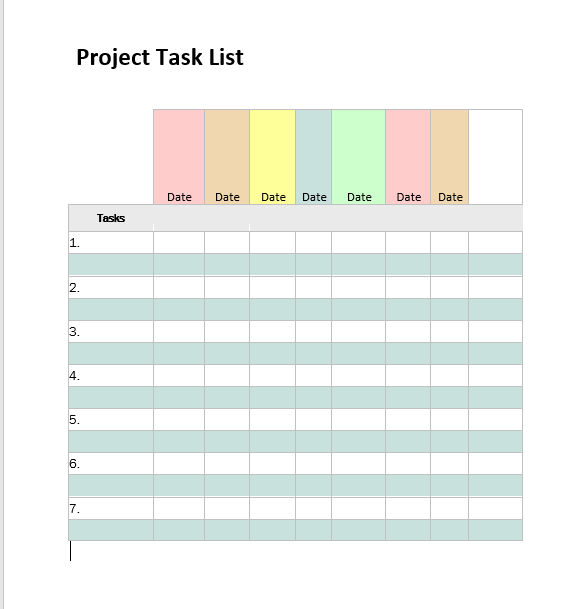 Project Task Assignment Template 04