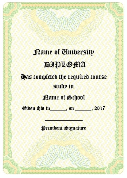 Diploma Certificate Template 21