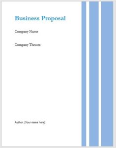 Business Proposal Template 13 | Word Templates for Free Download