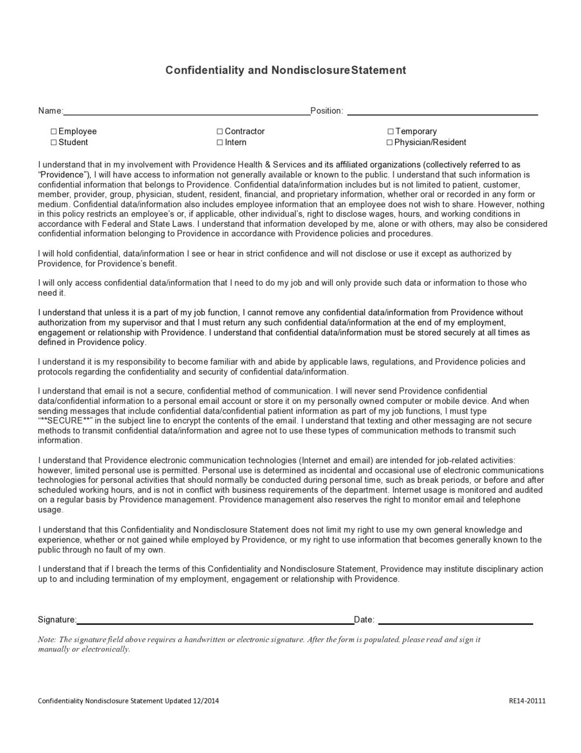 Confidentiality Statement Templates Word Templates for Free Download